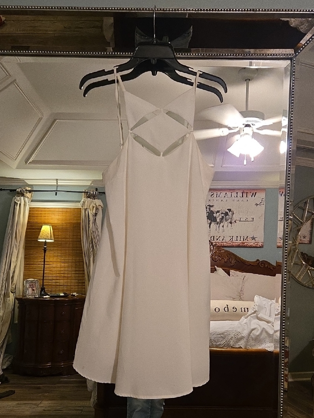 Love Riche White Cross-Back Mini Dress